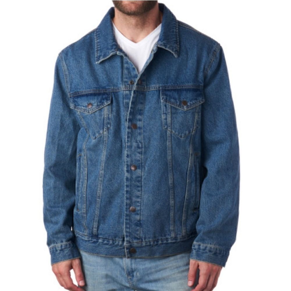2312 NWT ALPINE SWISS DEREK MEN’S CLASSIC DENIM TRUCKER JACKET 2XL